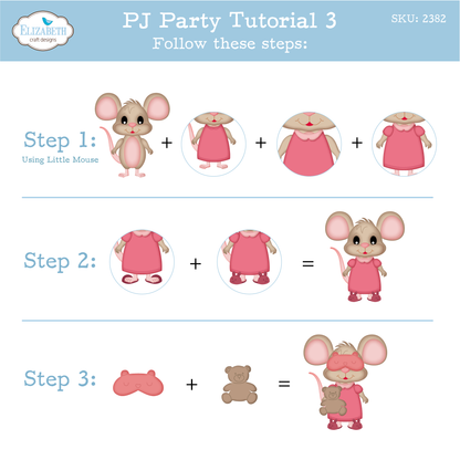 Elizabeth Craft Designs Snuggle Season Die PJ Party by Cute & Whimsical