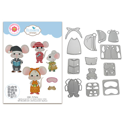 Elizabeth Craft Designs Snuggle Season Die PJ Party by Cute & Whimsical