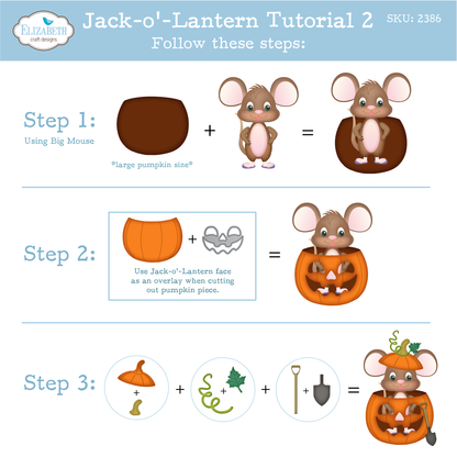 Elizabeth Craft Designs Snuggle Season Die Jack-o'- Lantern by Cute & Whimsical