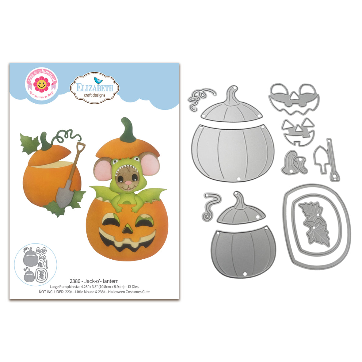Elizabeth Craft Designs Snuggle Season Die Jack-o'- Lantern by Cute & Whimsical