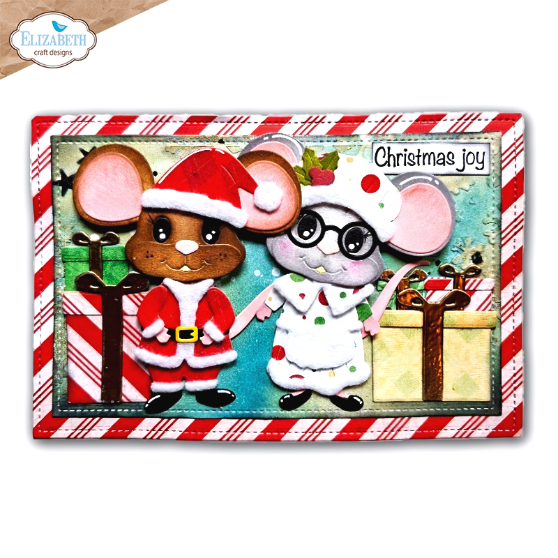 Elizabeth Craft Designs Snuggle Season Die Santa and Mrs. Claus by Cute & Whimsical