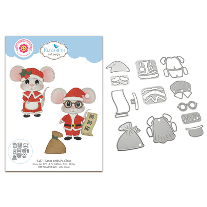 Elizabeth Craft Designs Snuggle Season Die Santa and Mrs. Claus by Cute & Whimsical