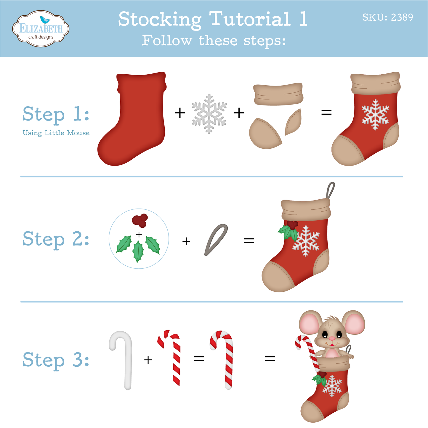 Elizabeth Craft Designs Snuggle Season Stamps Stocking by Cute & Whimsical