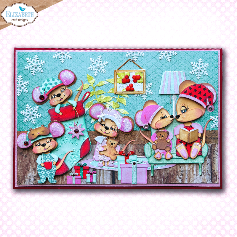 Elizabeth Craft Designs Snuggle Season Stamps Stocking by Cute & Whimsical