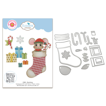 Elizabeth Craft Designs Snuggle Season Stamps Stocking by Cute & Whimsical