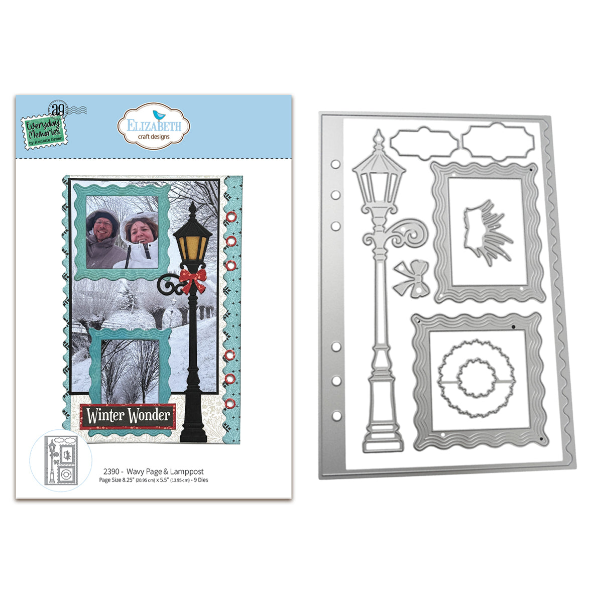 Elizabeth Craft Designs Cozy Comfort Die Wavy Page & Lamppost by Everyday Memories