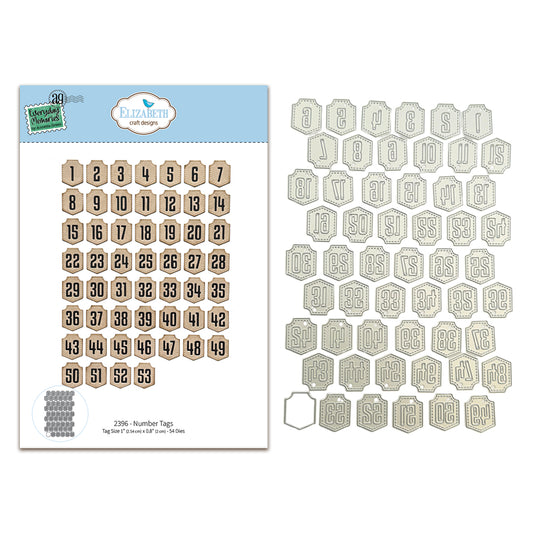 Elizabeth Craft Designs Cozy Comfort Die Number Tags by Everyday Memories