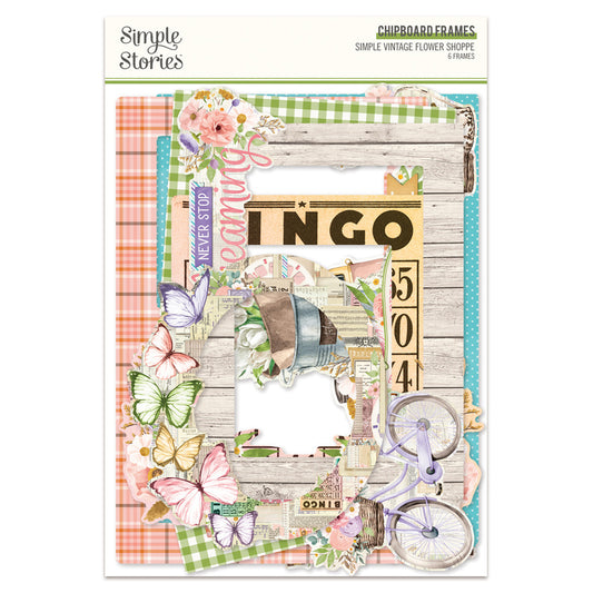 Simple Stories Simple Vintage Flower Shoppe Chipboard Frames