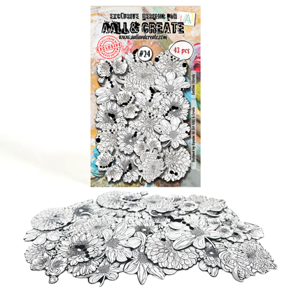 #24 - Ephemera Die-Cuts - Outline Florals