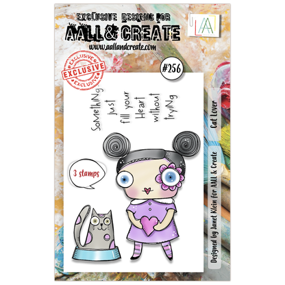 #256 - A7 Clear Stamp Set - Cat Love