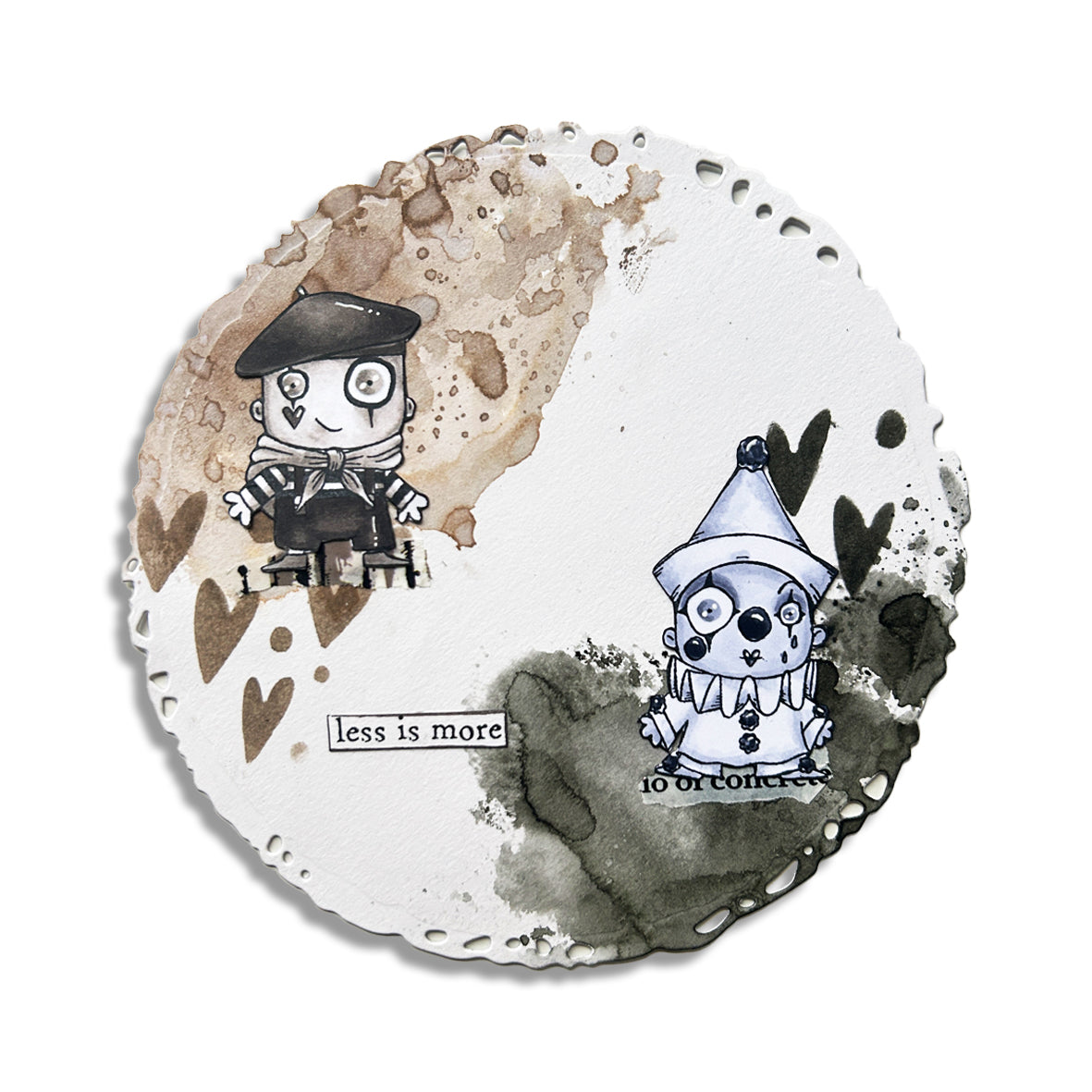 #1210 - A7 Stamp Set - Pierrot And Mime