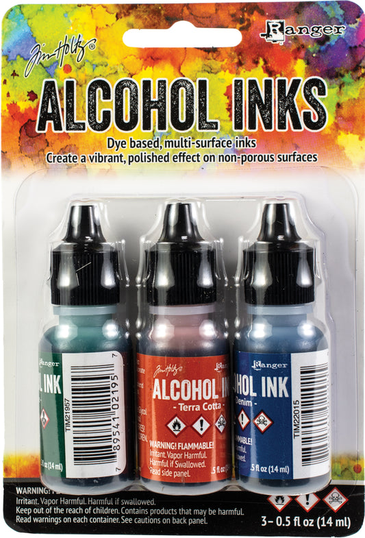 Ranger Tim Holtz Alcohol Ink .5oz 3 Pcs - Rustic Lodge