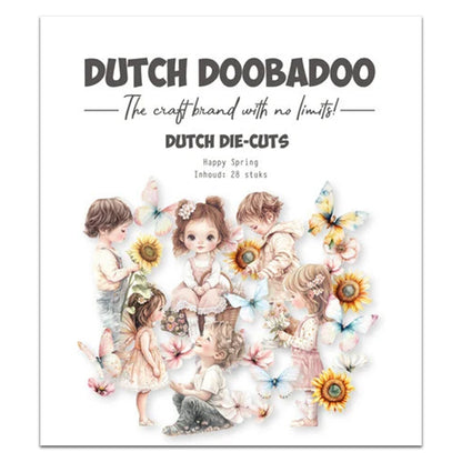 Dutch Doobadoo Collage Die-Cuts Spring - Happy (28pcs)