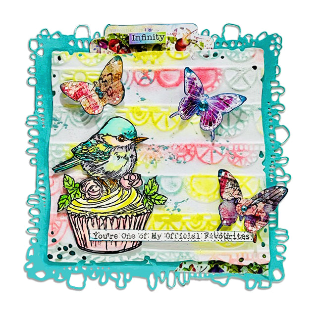 #1139 - A7 Stamp Set - Buttercream Birdy Bliss