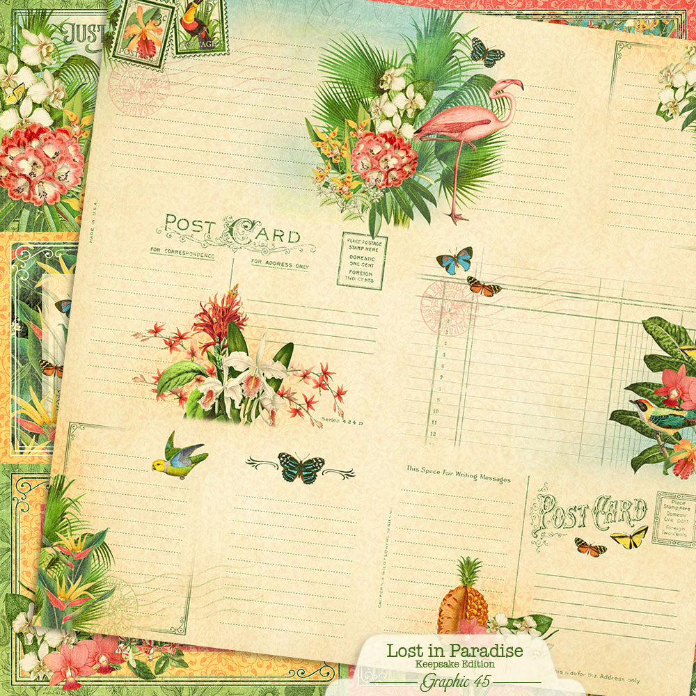 Graphic45 Lost in Paradise - Updated Keepsake Kit with Metal Die-Set Preorder*
