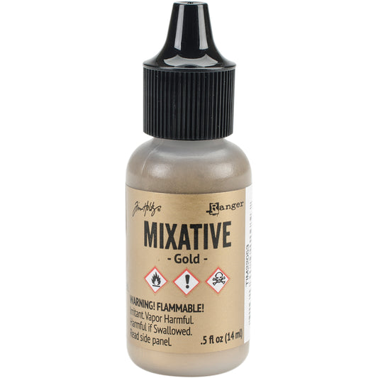 Ranger Tim Holtz Alcohol Ink Metallic Mixatives - Gold Metallic Mixative