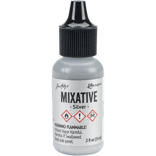 Ranger Tim Holtz Alcohol Ink Metallic Mixatives - Silver Metallic Mixative