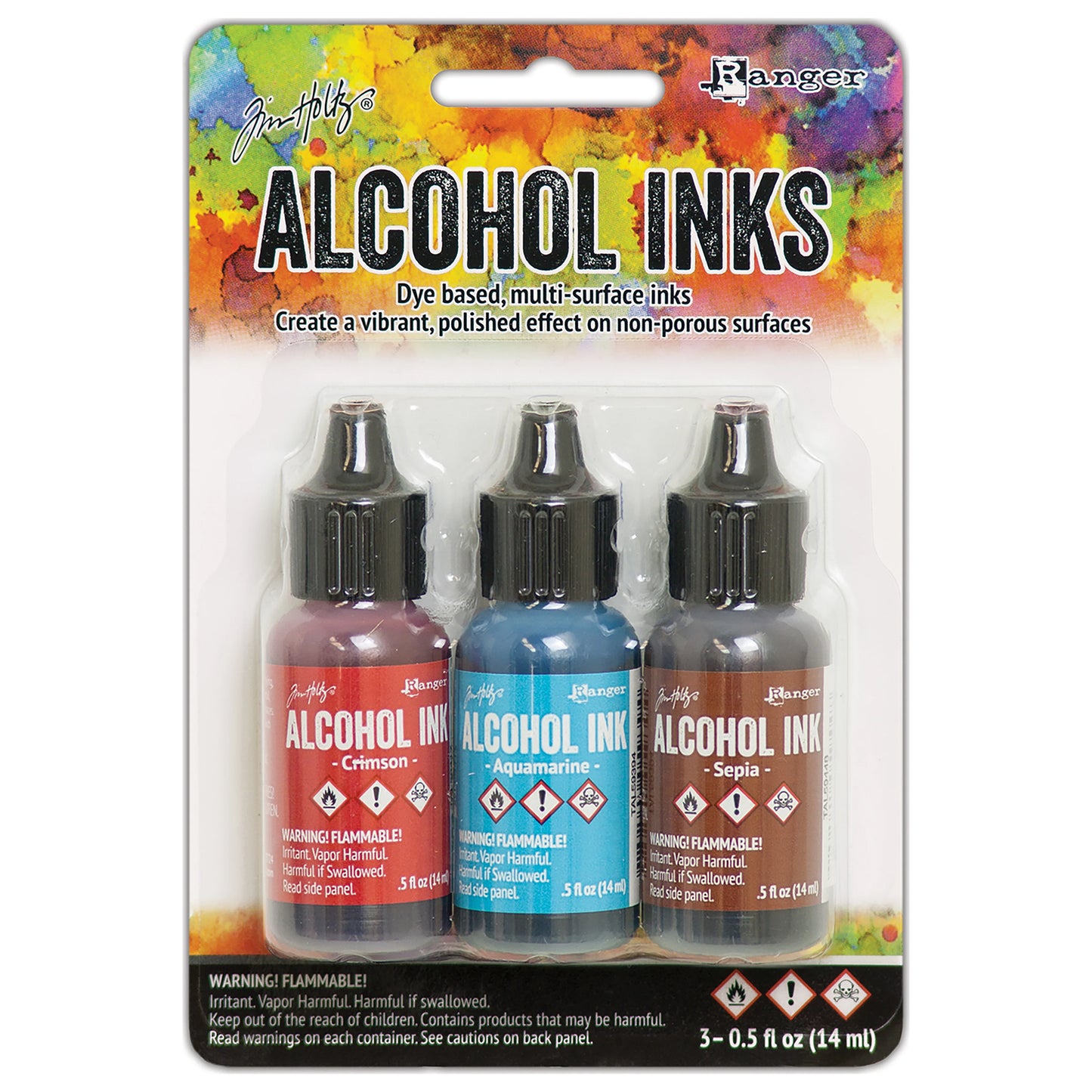 Ranger Tim Holtz Alcohol Ink .5oz 3 Pcs - Rodeo