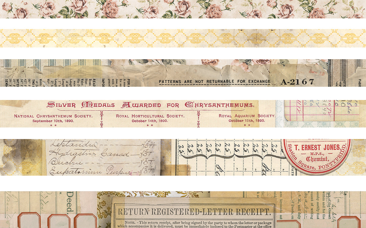 Idea-ology Tim Holtz Design Tape 6 Pcs - Remnants