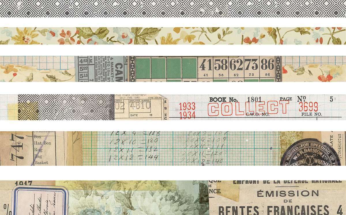 Idea-ology Tim Holtz Design Tape 6 Pcs - Collector