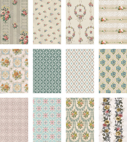 Idea-ology Tim Holtz Worn Wallpaper 5"X8" - 24 Pieces