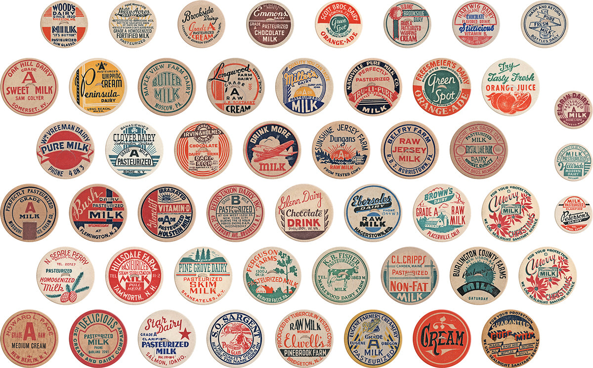 Idea-ology Tim Holtz Chipboard Milk Caps 50 Pcs - Assorted Sizes