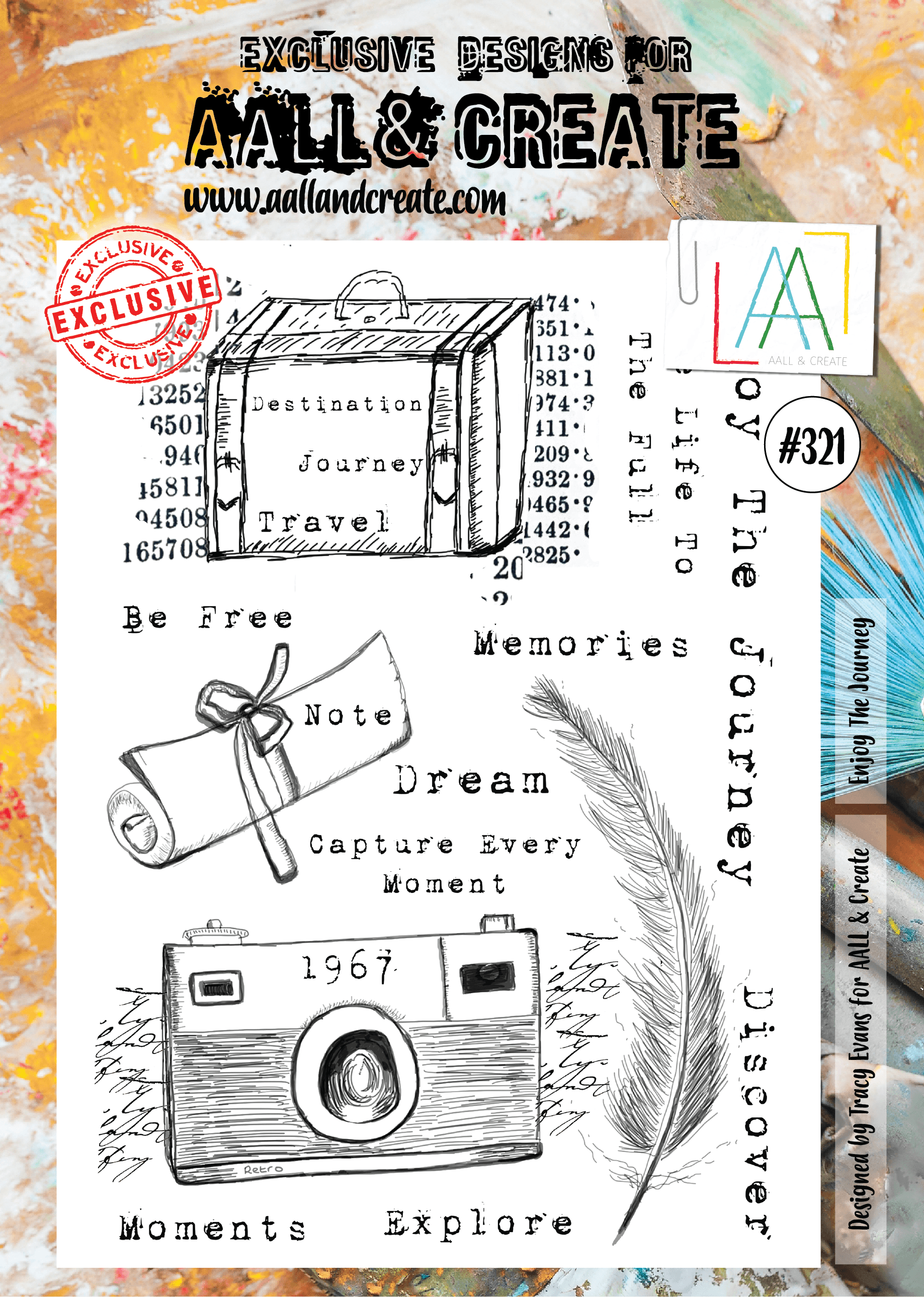 Create 321 Card #321 - A4 Clear Stamp Set - Enjoy The Journey – AALL & Create