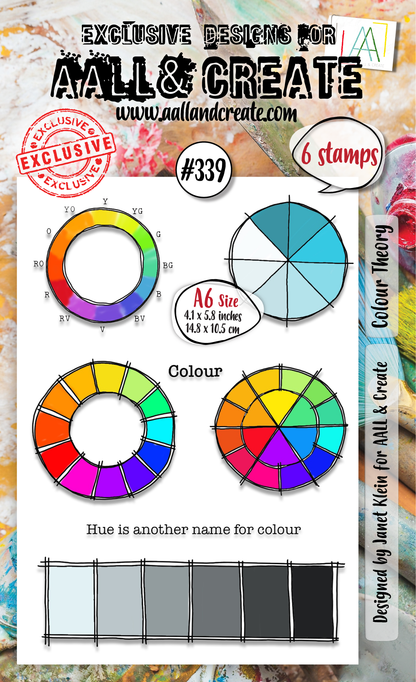 #339 - A6 Clear Stamp Set - Colour Theory