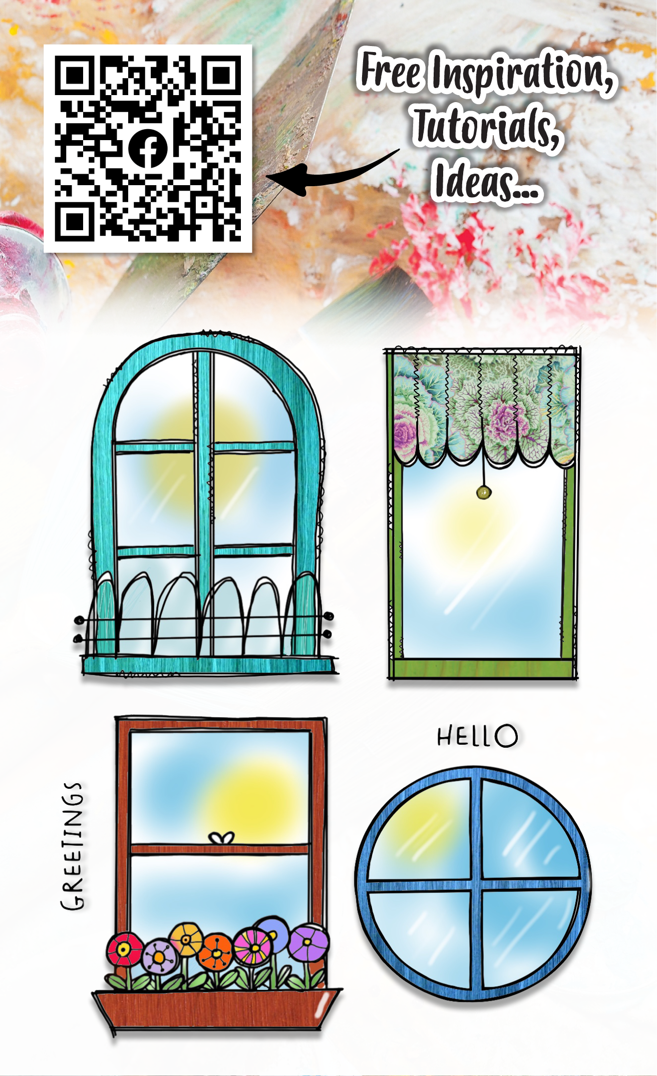 #342 - A6 Clear Stamp Set - Windows