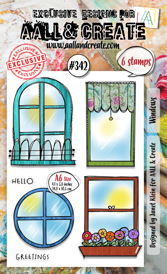 #342 - A6 Clear Stamp Set - Windows