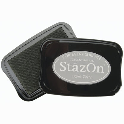 Tsukineko StazOn Solvent Ink Pad-Dove Gray