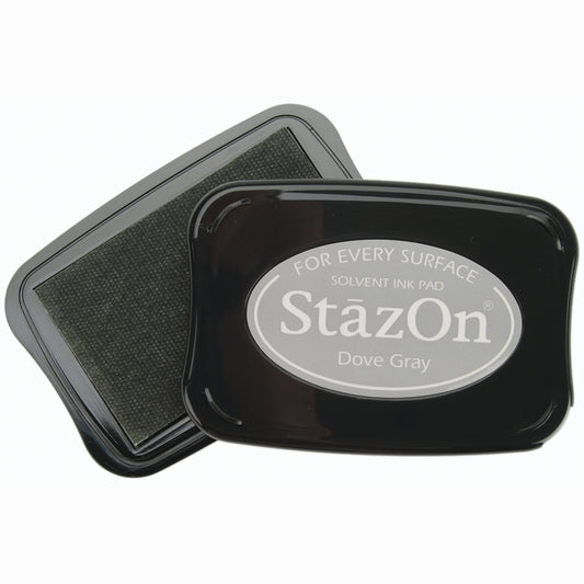 Tsukineko StazOn Solvent Ink Pad-Dove Gray