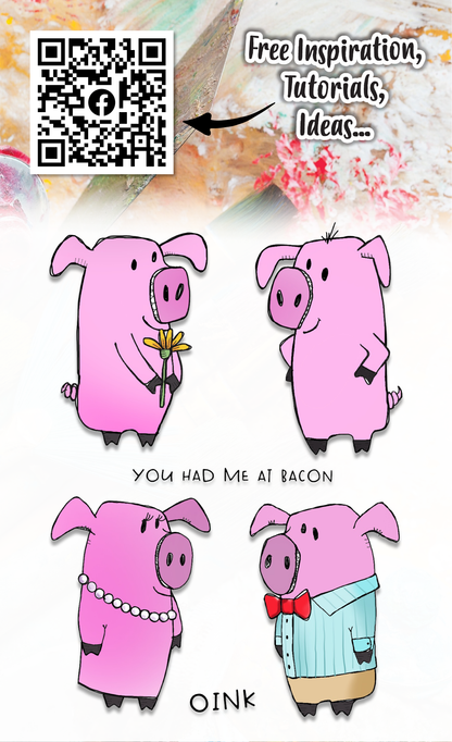 #345 - A6 Clear Stamp Set - Bacon