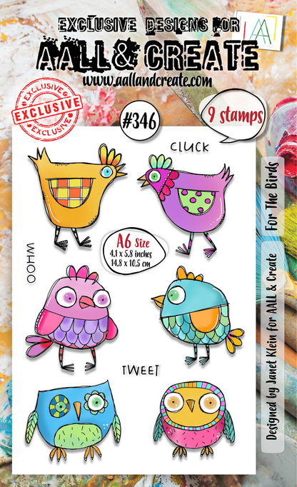 #346 - A6 Clear Stamp Set - For The Birds