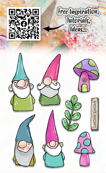 #347 - A6 Clear Stamp Set - Gnomes