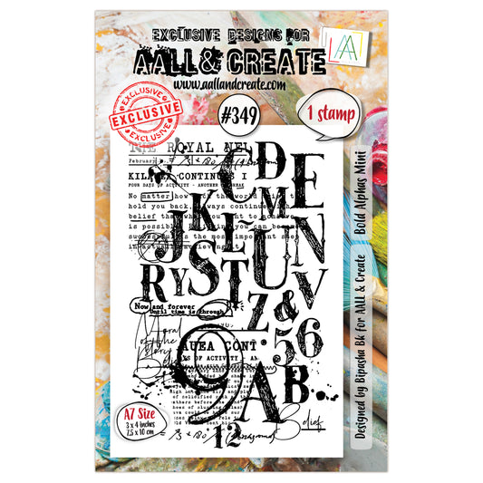 #349 - A7 Clear Stamp Set - Bold Alphas Mini