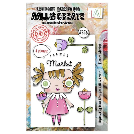 #356 - A7 Clear Stamp Set - Flower Market