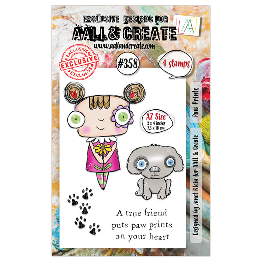 #358 - A7 Clear Stamp Set - Paw Prints