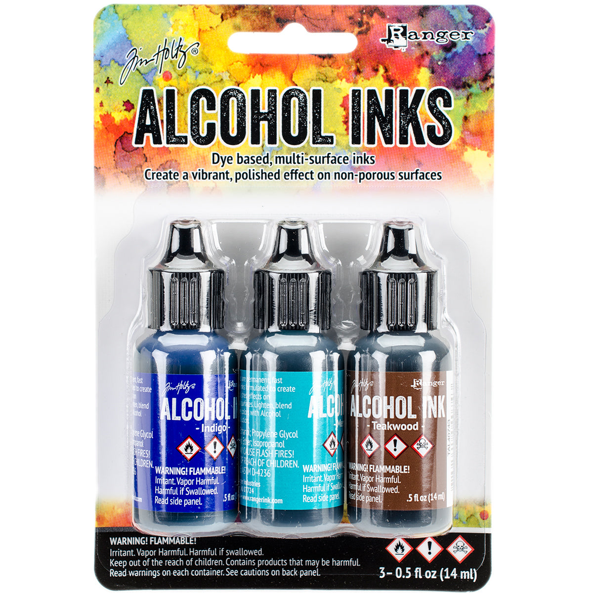Ranger Tim Holtz Alcohol Ink .5oz 3 Pcs - Mariner