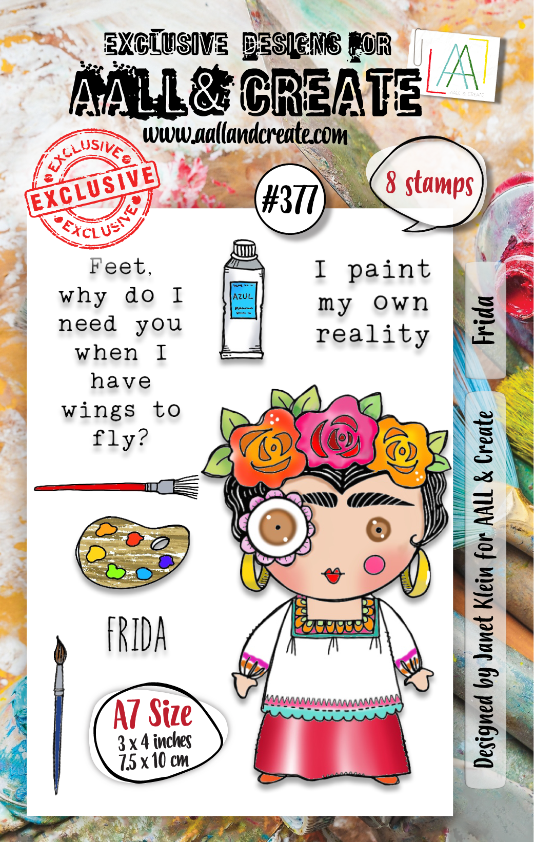 #377 - A7 Clear Stamp Set - Frida