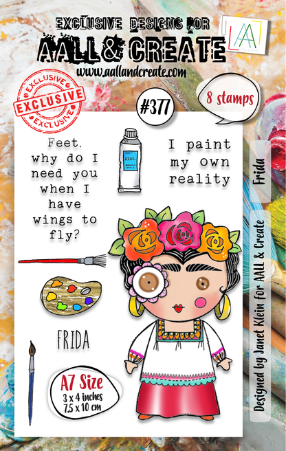 #377 - A7 Clear Stamp Set - Frida