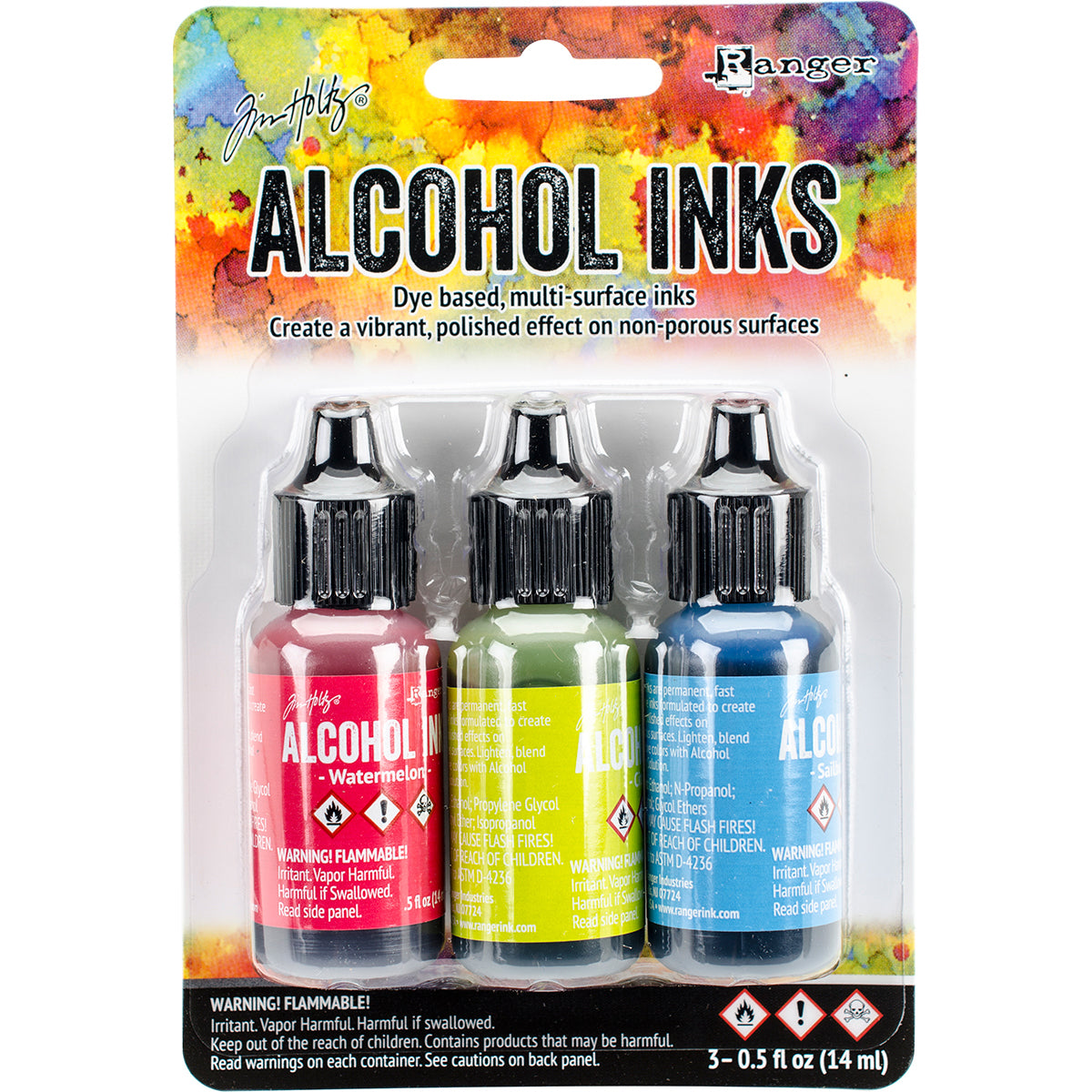 Ranger Tim Holtz Alcohol Ink .5oz 3 Pcs - Dockside Picnic