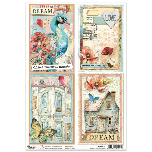 Ciao Bella Majestic Dream Rice Paper A4 Majestic Dreams Cards (1pc)