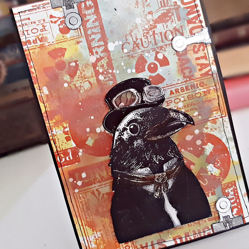 TP-445 - A7 Clear Stamp Set - Dashing Crow