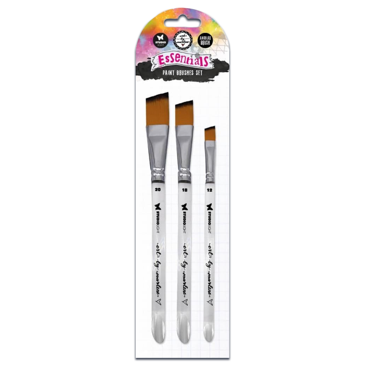 Art By Marlene Essentials Paint Brushes Set Angular (3pcs)