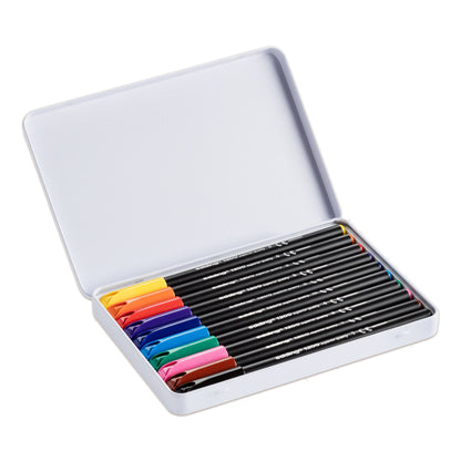 Edding e-1200 Colour Pen Fine Set in Metal Box (10pcs)