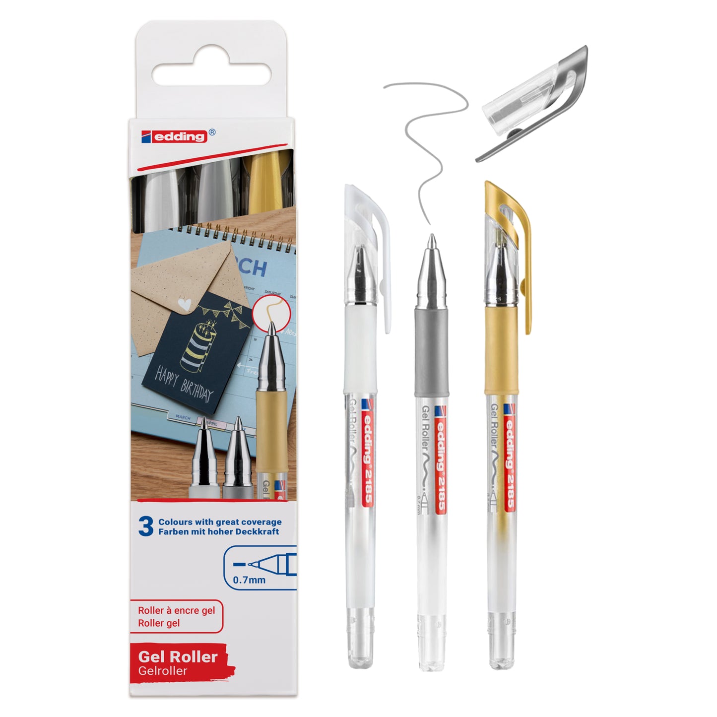 Edding e-2185 Gel Roller Set (3pcs)