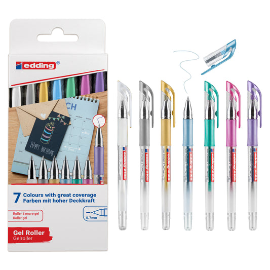 Edding e-2185 Gel Roller Set (7pcs)