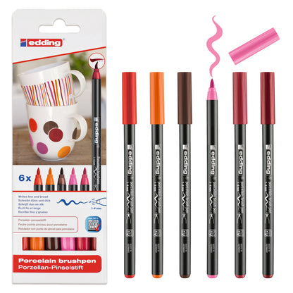 Eddinge-4200 Porcelain Brush Pen Set Warm (6pcs)