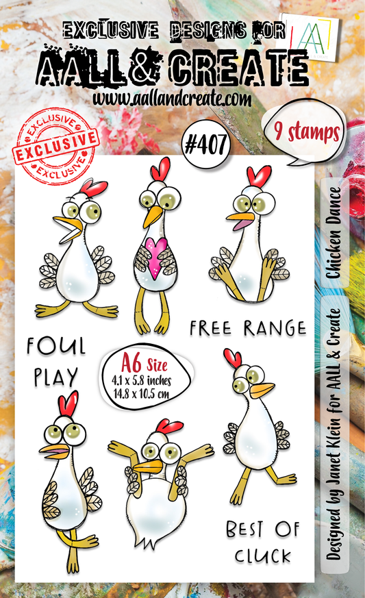 #407 - A6 Clear Stamp Set - Chicken Dance